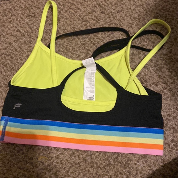 Fabletics rainbow sports bra size Medium - Picture 2 of 3